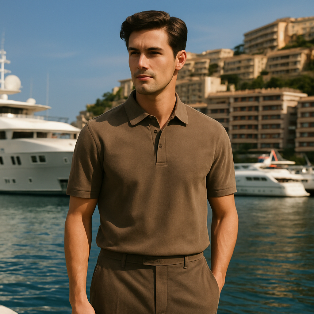 Suede Polo Shirt
