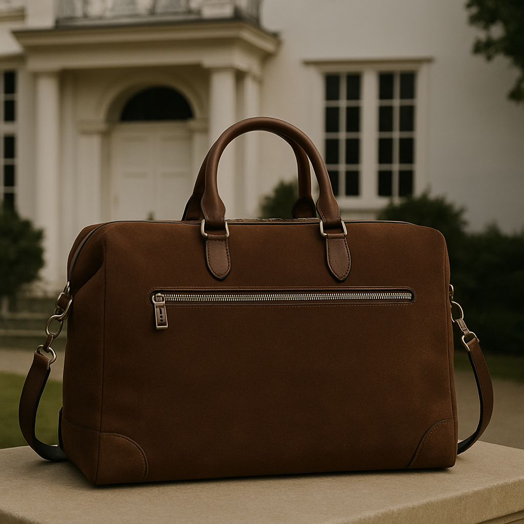 Suede / Leather Weekender Bag